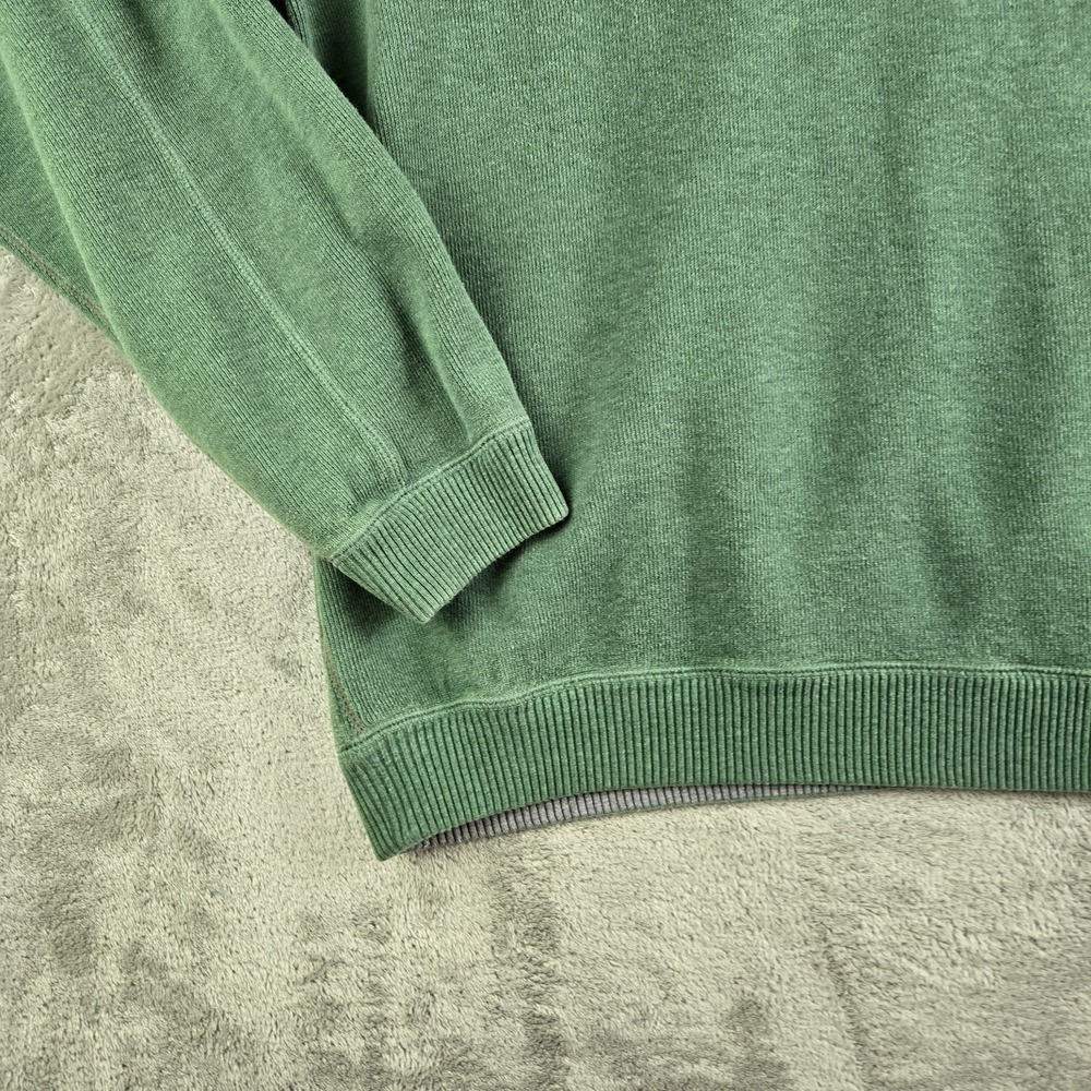 Tommy Bahama Sweatshirt Mens Green 1/4 Zip Mock Neck Long Sleeve Golf Resort - Picture 9 of 12